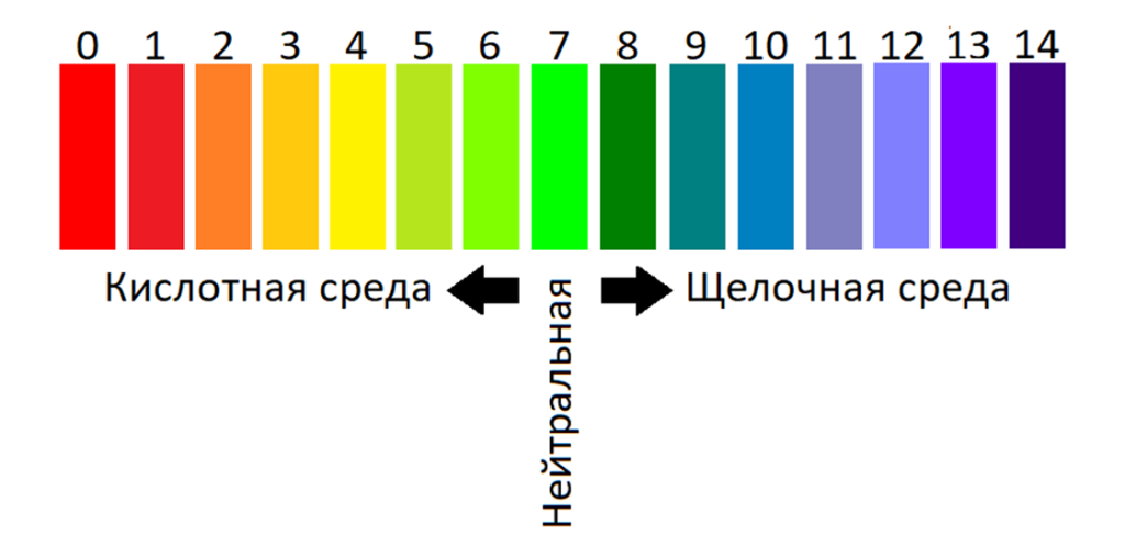 Шкала кислотности воды pH